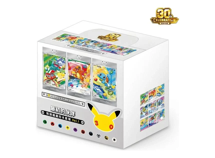 Pokémon 30th Anniversary First Partner Vol. 1 - Caixa individual chinesa