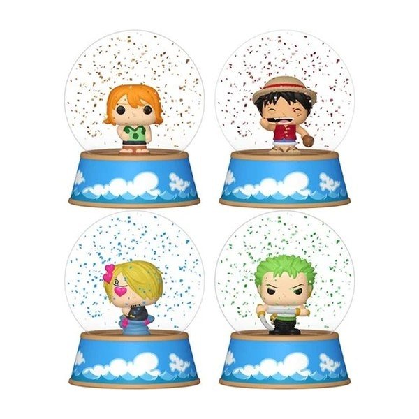 Mini figuras One Piece Glitter Globes 5 cm