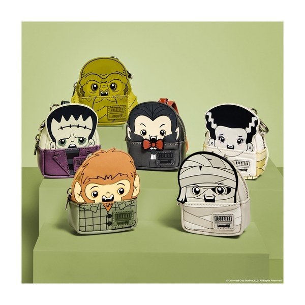 Porta-chaves mini mochila Universal Monsters Loungefly